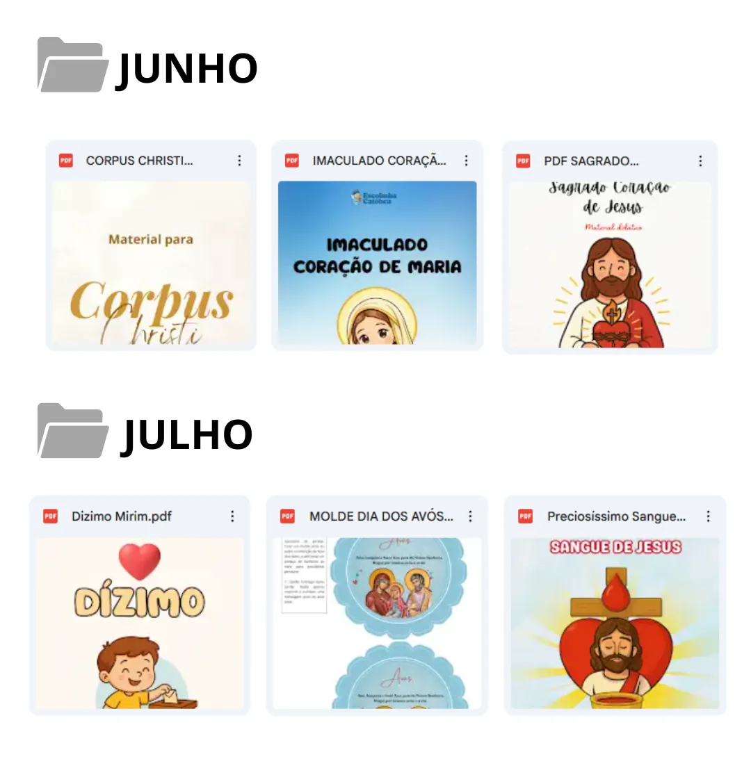 Material de Junho e Julho