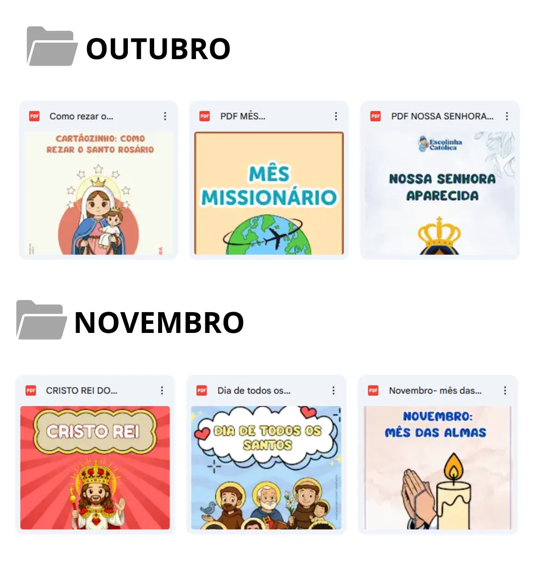Material de Outubro e Novembro
