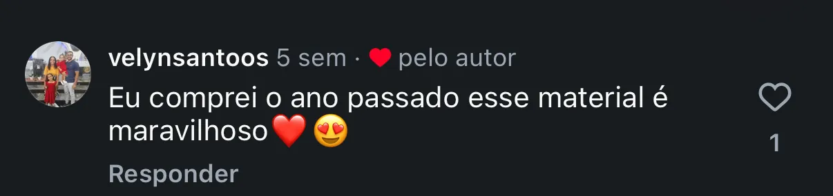 Depoimento real de cliente no Instagram