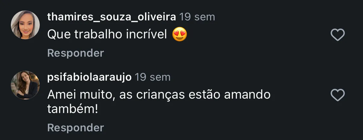 Depoimento real de cliente no Instagram